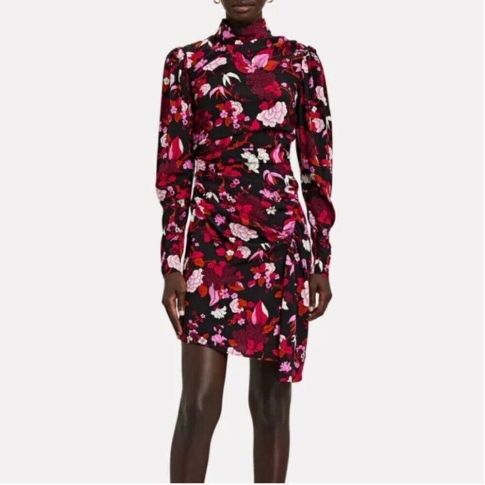 A.L.C. Marcel Draped Floral Mini Dress
